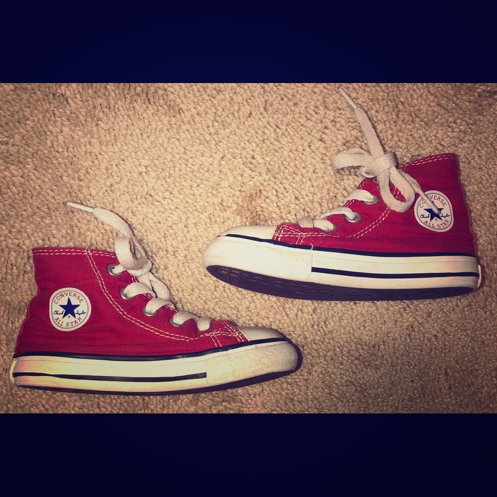 Converse Red High Top Sneakers, 6T